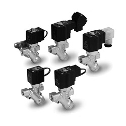 Direct Operated 2 Port Solenoid Valve With Built-in Y Strainer VXK21/22/23 Series