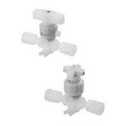 Chemical Liquid Valve Non-Metallic Exterior, Manual Type, Flare Integrated Fitting, Space Saving LVQH40S-Z13R-1