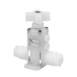 Chemical Liquid Valve, Compact,  Manual Type, Integrated Fitting, LVDH-F/FN Series, Tube Extension LVDH50-V19-FN