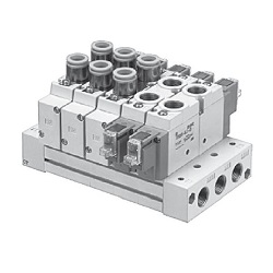 5-Port, Clean, 10-SY9000, Body Ported Manifold, Split Base, Individual Wiring Type
