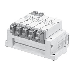 5-Port, Clean, 10-SY9000, Base Mounted Manifold, Split Base, Individual Wiring Type