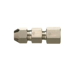 Double Nut Type Fitting Female Connector for Control Copper Pipes (Tapered Thread Type)