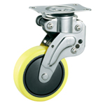 Stainless Steel Freely Swiveling Caster with Shock Absorber, without Stopper, K-1560G K-1560G-100-UR