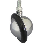 Ball Caster (Urethane Foam Rolled) Bolt Type RU55-BM8XP1.25-CHR