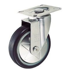 Press Low-Noise Casters Rubber Wheels Stainless Steel Brackets Swivel TXSJ150