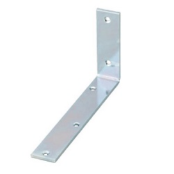 Bright chromate wide shelf bracket (steel) TUWT125X250