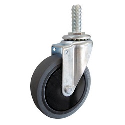 Screw-In Type Quiet Caster (Elastomer Wheels), Freely Rotating