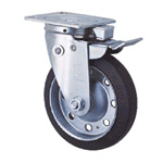 Caster for General Use, Steel, Medium and Light Duty, Plate Type, S Series, Front Pedal Type, Swivel / Fixed Switchable SJ-150UB-KF