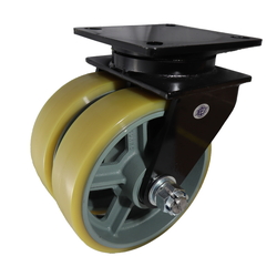 Dual Wheel Caster for Super Heavy Weights, Swivel Wheel (UHBW-g Type / MCW-g Type) UHBW-G-250X75