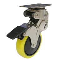 NPG Model Free Wheel Plate Type, Anti-Static Urethane Foam Wheel (with Stopper) NPG-100SUES-3