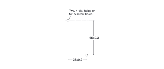 External dimensions of Terminal Relays G6B-4 ND