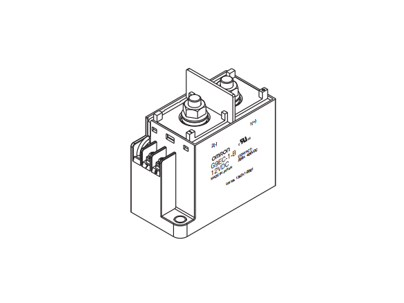 Screw terminal type / Model G9EC-1-B outline drawing