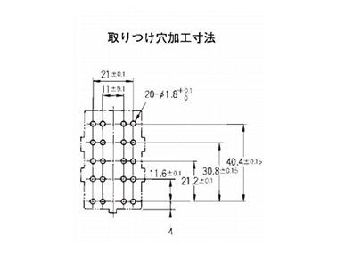 Mounting hole machining dimensions