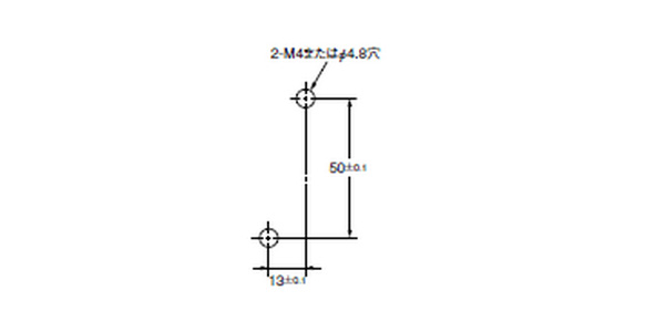 Mounting hole machining dimensions