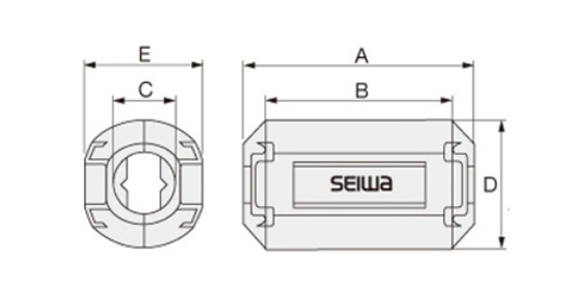 Undivided ferrite core E04SR series: Related images