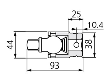 Dimensional drawing of NJ60S