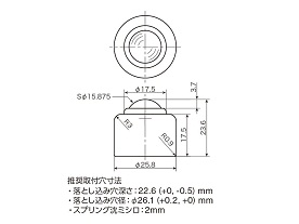 Plain Bearing, PV-C / PV-CF Series, Spring Cushion Recessed Type: related images