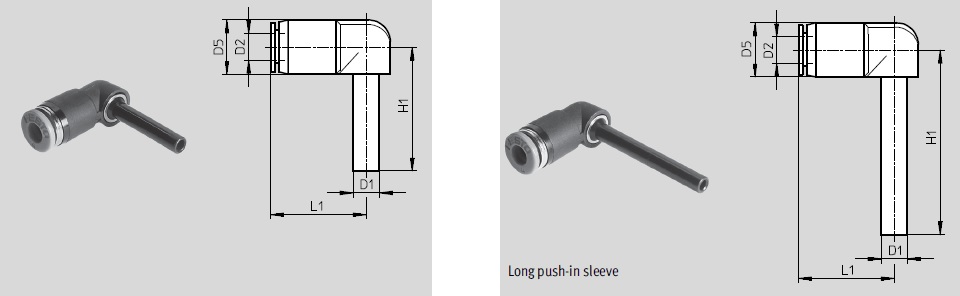 Straight piece, QSM Series 