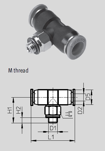 Straight piece, QSM Series 