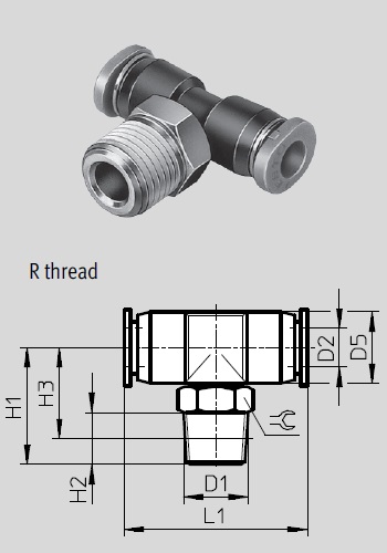 Straight piece, QSM Series 