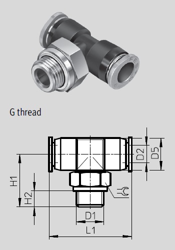 Straight piece, QSM Series 