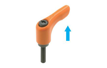 Lift the handle to disengage the teeth from the locking element.