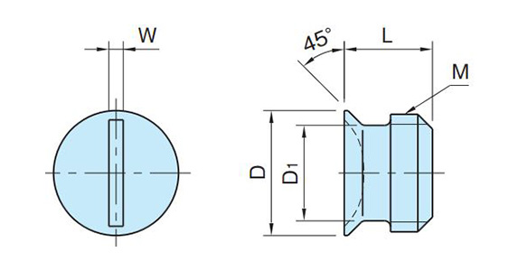 Outline drawings for protective plug for tap holes