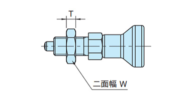 Dimensional drawing of NDXN-W-ASUS, NDXN-AW-ASUS (single nut)