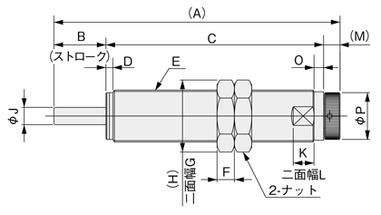 Adjustable linear orifice shock absorber KSHP series drawing 4