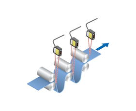 Small laser displacement sensor HL-G1 series sheet slack inspection