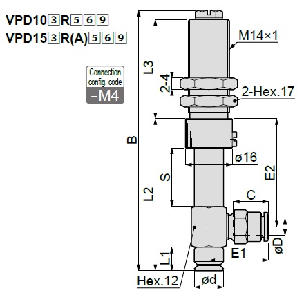 Long Stroke Standard Type VPD One-Touch Fitting with Cover 