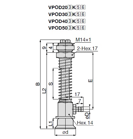 Long Stroke Slip Resistance Type VPD Barb Fittings Type without Cover 