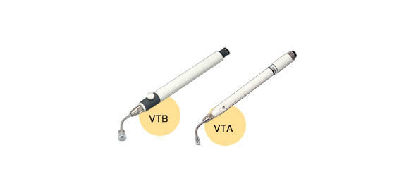 2 types of properties are available. The VTB type has a built-in valve that only allows air flow during use, keeping noise down and conserving energy. The VTA type has no valve, making it economical to use.