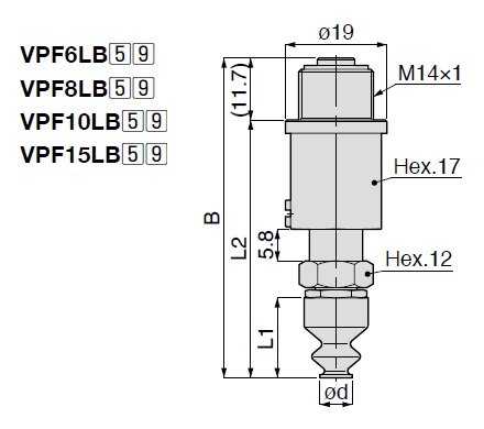 Vacuum Pad, Soft Bellows Type, VPF 