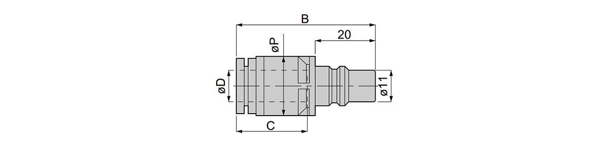 Light coupling, 20 series plug, one-touch coupling, straight: related images