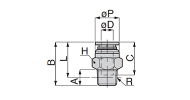 Spatter-resistant Tube Fitting Brass - Straight (without cover): related image