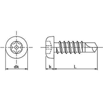TRF/Tamper-Proof Screw, SUS410 TRX, Pin TRX Pot Drill Screw 