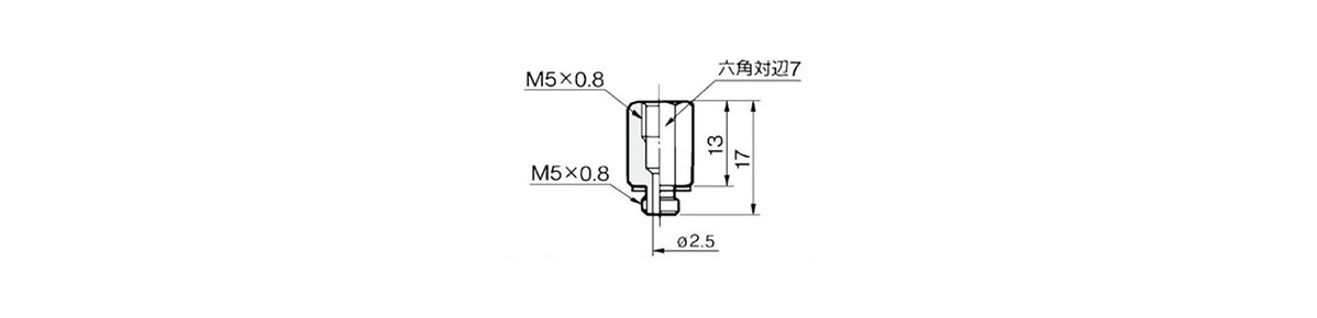Extension Fitting M-5J outline drawing 