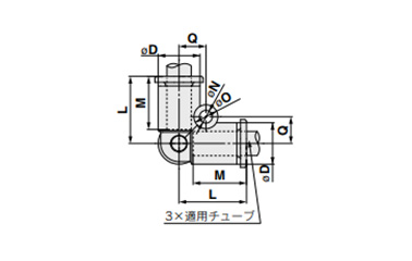 Delta Union KQ2D dimensional drawing 