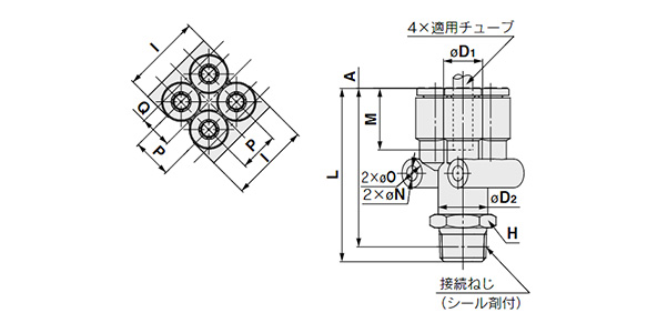 Double Branch Y 10-KQ2UD (Sealant): Related Images