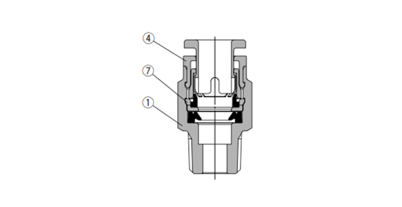 KPQ/KPG Series structural drawing (for male connector) 