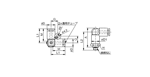 Male Delta Union: KGD outline drawing (M5) 