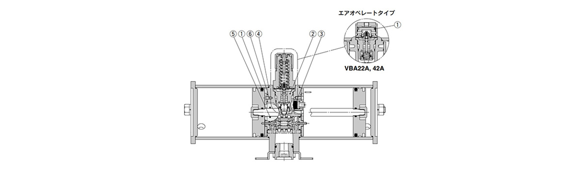 VBA20A/22A/40A/42A/43A structural diagrams