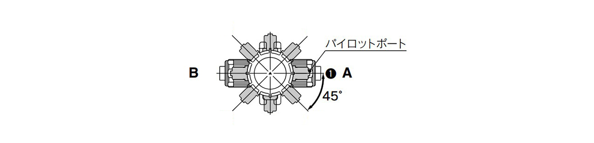 Pilot port piping direction