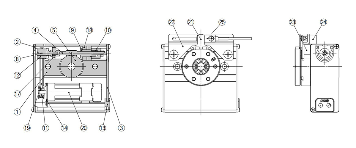 Electric Rotary Table structure drawing
