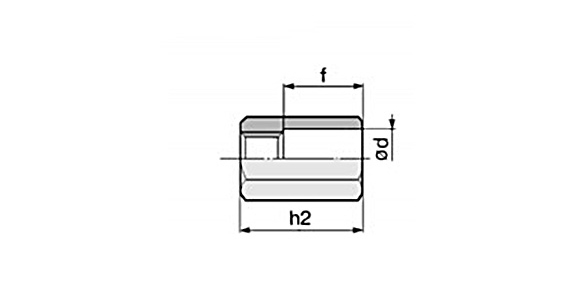 Shock Absorber, RB Series, Stopper Nut For Type With Cap dimensional drawing