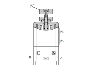 With flow rate adjustment type diagram