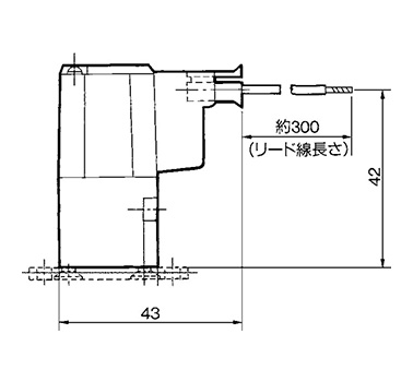 L plug connector (L) VZ1□0-□L□-M5 dimensional drawing