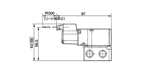 M plug connector (M): VZ5□4-□M□□-01/02 dimensional drawing