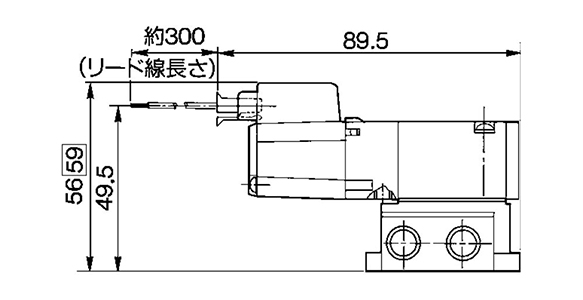 M plug connector (M): VZ3140-□M□□-01 dimensional drawing